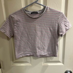 Striped Cropped Tee